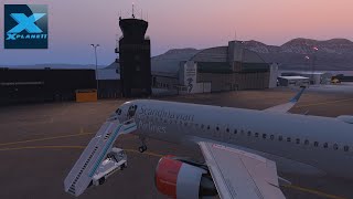 Xplane 11 Windy Landing at Svalbard Airbus A320 Scandinavian Airlines [upl. by Brok]