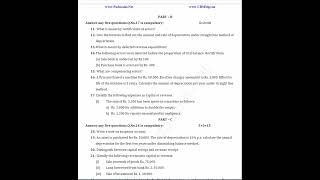 11th Accountancy 2nd Mid Term Test 2022 Model Question Paper English Medium [upl. by Aaren]