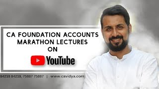 CA Foundation Accounts Marathon  Part 2  CA ANAND BHANGARIYA [upl. by Chita]