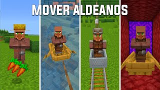 🛶 Como TRANSPORTAR ALDEANOS en Minecraft Bedrock [upl. by Celinka]