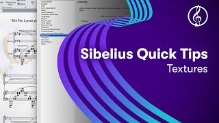 Sibelius Quick Tips Textures [upl. by Bunder40]