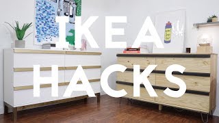 DIY MODERN DRESSER  IKEA HACK  TARVA DRESSER [upl. by Lambert]