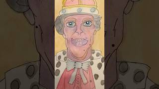 Painting King George the third portrayed by Jonathan Groff watercolorpainting hamilton musicals [upl. by Stilla]