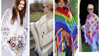 So Gorgeous ShawlsCrochet Shawls Poncho Shawls crochet crochetpatterns crochetshawls [upl. by Ecila]