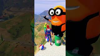 GTA 5 Epic Water Ragdolls  Spider Man Vs Hulk Jumps  Fails ep 16 shorts [upl. by Christiansen]