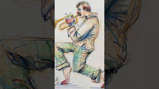 🧘 art free sketching crayons musician funart fanart drawingsketchbook CARANDACHEcom [upl. by Hanni]