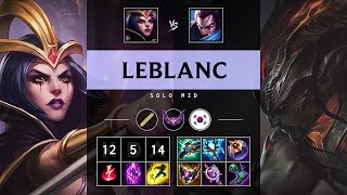 LeBlanc Mid vs Yasuo Rampage  KR Master Patch 1421 [upl. by Yoong582]