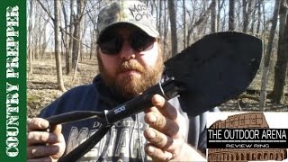 SOG Entrenching Tool Folding Shovel Outdoor Arena Review [upl. by Ayocal]