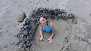 Galveston beach buried alive [upl. by Knudson]