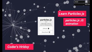 How to use particles JS  javascript animation tutorial [upl. by Adnopoz]