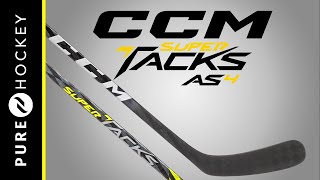 CCM Super Tacks AS4 Hockey Stick  Product Review [upl. by Dunc]