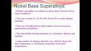 Ni base superalloys [upl. by Hcire645]