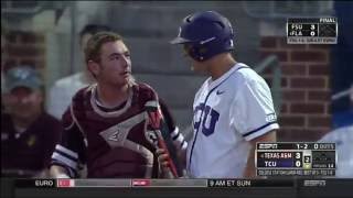 Catchers Mask Explodes From Foul Ball [upl. by Portland785]