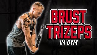 PUSH DAY im Gym  Trainingsplan für Brust Schulter und Trizeps im Fitnessstudio Muskelaufbau [upl. by Nevar]