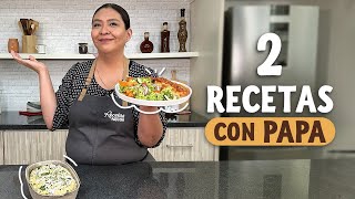 ¡2 RECETAS ECONÓMICAS CON PAPA [upl. by Odrick]