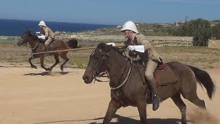 Victorian cavalry drill and tent pegging at Fort Rinella [upl. by Arikahc]