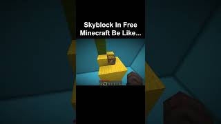 Skyblock In Free Minecraft Be Like [upl. by Sedaiuqlem916]