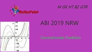 Abi 2019 NRW GG Teil B Aufgabe 2 Ganzrationale Funktion [upl. by Groeg248]