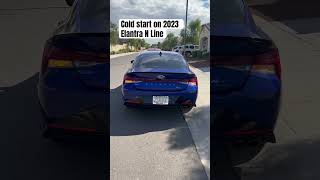 2023 Elantra N Line Cold Start hyundai elantra nline elantranline exhaust [upl. by Cornwell]