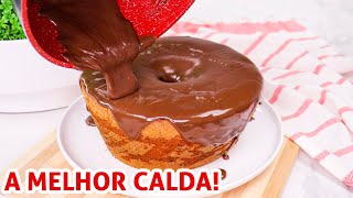 COBERTURA DE CHOCOLATE PARA BOLO DE CENOURA COM LEITE CONDENSADO CREMOSA  Receita [upl. by Eciuqram674]