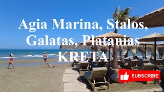 Spacer po Agia Marina Stalos Galatas Platanias Kreta 4K [upl. by Sophronia]