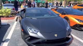 SUPERCAR SATURDAYS FLORIDA CAR AND COFFEE EXOTIC CARS AND leaving the show in my Corvette [upl. by Neliak]