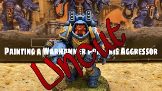 Painting a Warhammer Primaris Aggressor Uncut [upl. by Ellekcim]