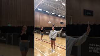 Netball teammates take on the ultimate trust challenge [upl. by Aicnelev281]