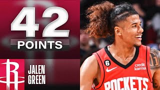 Jalen Green DROPS CareerHigh 42 Points 👀  January 23 2023 [upl. by Tram]