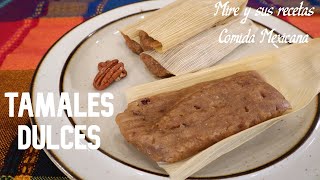 Deliciosos Tamales Dulces con Aceite de Coco Piloncillo Nuez y Coco Rallado [upl. by Arola]