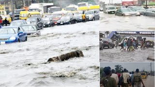 Lagos Floods How Heavy Rainfall Brought the City to a Standstill [upl. by Sheeree]