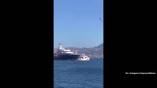 127 million superyacht smashes into a yacht in broad daylight [upl. by Ardiekal878]