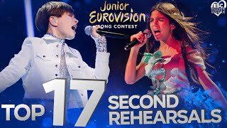 Junior Eurovision 2024  My Top 17 Second Rehearsals [upl. by Watts]