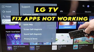 LG Smart TV How to Fix Any App Not Working [upl. by Lenad]