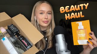 ASMR beauty haul  tapping whispering 💄⋆˚⊹ [upl. by Stochmal]