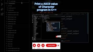 program to ascii value of character in Cshortsyoutube ytshorts trending youtubeshorts music [upl. by Osnofedli]