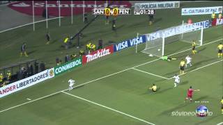 Melhores Momentos Santos 2 x 1 Peñarol Libertadores 2011 22062011 [upl. by Riana]