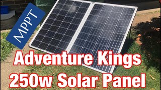 ADVENTURE KINGS 4x4 250 Watt Solar Panel with MPPT Regulator [upl. by Douglass]