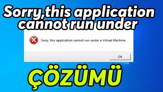 SORRYTHİS APPLİCATİON CANNOT RUN UNDER HATASI KESİN ÇÖZÜM Windows 1087 [upl. by Christi998]