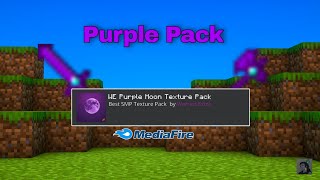 Minecraft Purple color Texture Pack For SMP JAVAMCPE Warrior Extra [upl. by Ateiluj]