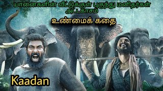 Kaadan full movie story explained in tamil  Tamil voice over  Kaadan in tamil [upl. by Powers262]