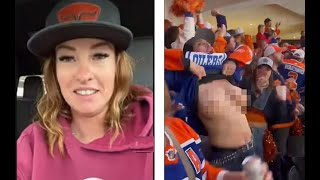 OILERS FAN WENT WILD 🤪  SPORTS SHOW HIGHLIGHT [upl. by Ahsinod]