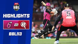 Sydney Sixers v Melbourne Renegades  BBL13 [upl. by Joletta964]