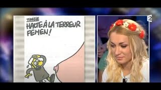 La Femen Inna Chevtchenko  les dessins 15 juin 2013 On nest pas couché ONPC [upl. by Giess]