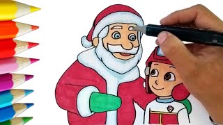 Dibuja a Santa Claus y Ryder de PAW PATROL  Patrulla Canina [upl. by Ordnasela]