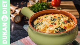 Cauliflower and Spinach Crustless Quiche [upl. by Dnomder]