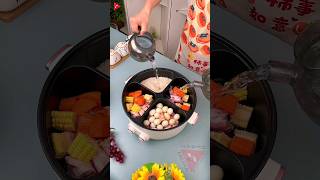 cooker with 4Four separate parts you can easily cook rice and meat in 1 time shorts viraltrending [upl. by Akinohs262]