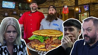 British Family React THE TOUGHEST CHALLENGE IVE ATTEMPTED ALL YEAR THE 10LB BURGATORY CHALLENGE [upl. by Krid477]