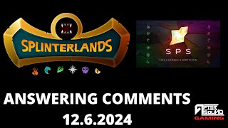 ANSWERING SPLINTERLANDS COMMENTS  1262024 [upl. by Dieter295]