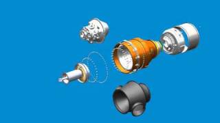 Exploded CAD PT6 Turbine [upl. by Panta]